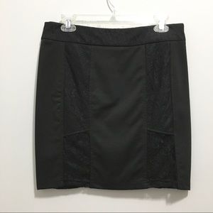 Heart Crush Women’s Black Lace Crochet Embroidered Micro Mini Skirt